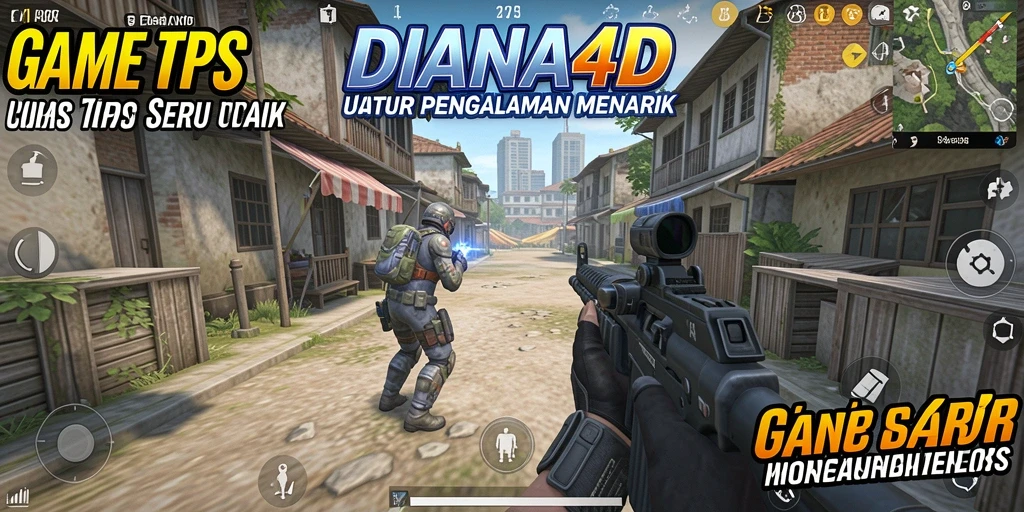 Screenshot DIANA4D menampilkan aksi intense dalam gameplay TPS.