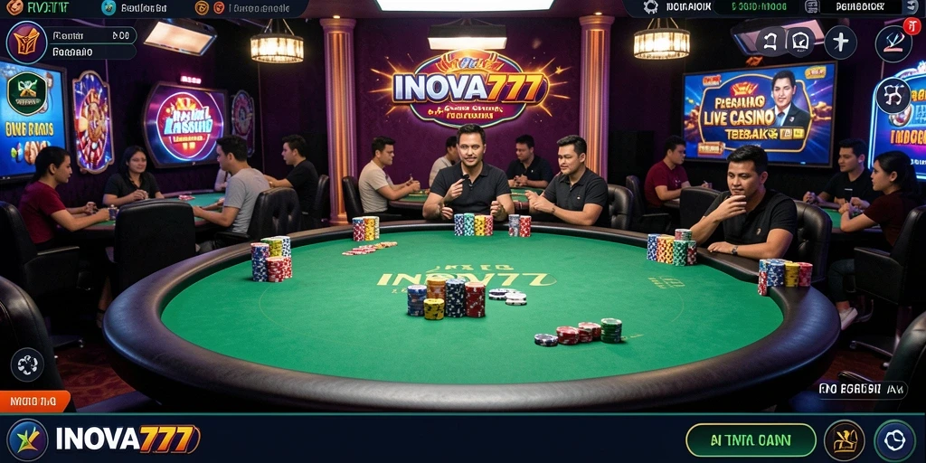 Tampilan menarik dari gameplay Live Casino di INOVA777.