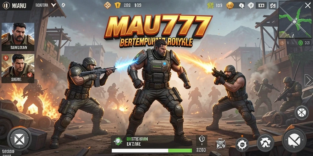 Tangkapan layar gameplay seru MAU777 dalam pertempuran Battle Royale.