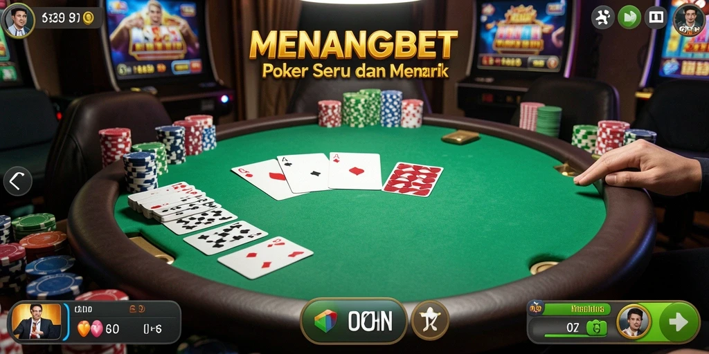Tampilan permainan Poker yang dinamis dan menarik di MENANGBET.