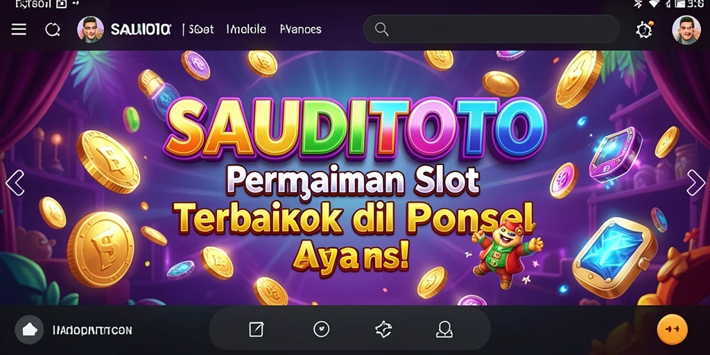 Screenshot gameplay SAUDITOTO menunjukkan mesin slot yang menarik dan penuh warna.