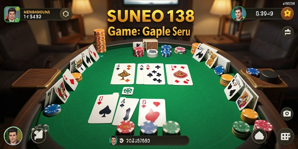 Screenshot SUNEO138 menampilkan pengalaman gameplay Gaple yang seru.