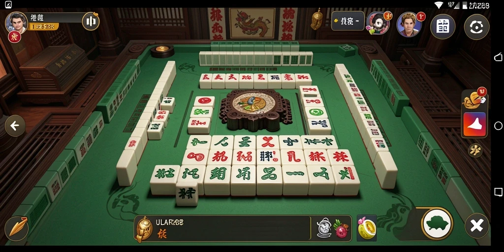 Tampilan gameplay ULAR288 yang memukau dengan elemen Mahjong.